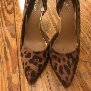 Merona Leopard print pointed toe heels